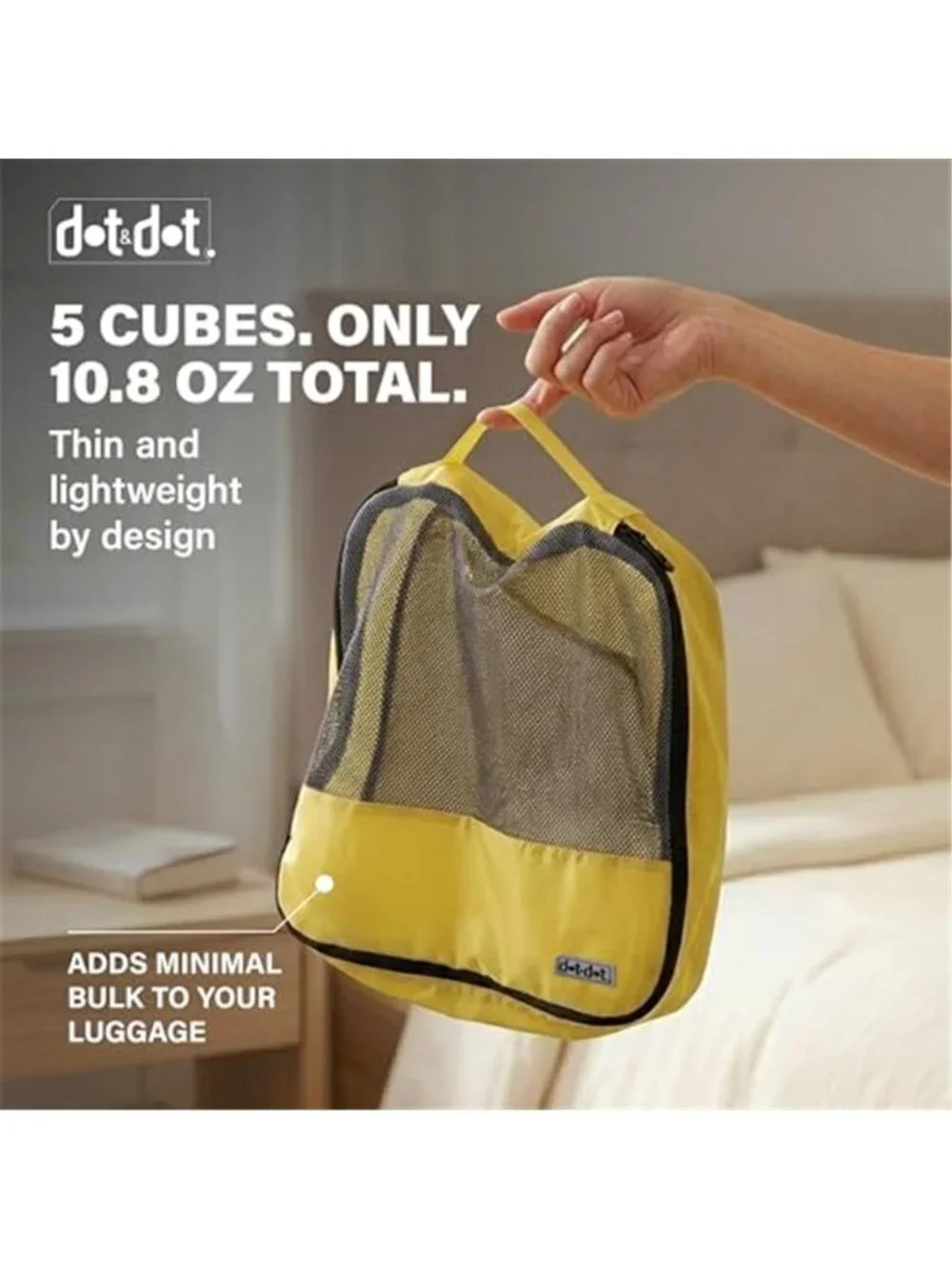 Packing Cubes Set Travel Organizer Luggage Suitcase Clothes Storage Bags 5 Pack